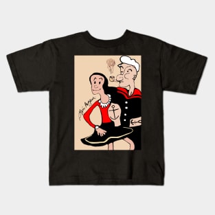 Popeye the sailor man and Olive Oyl Kids T-Shirt